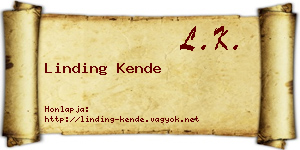 Linding Kende névjegykártya